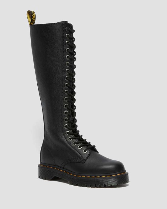 Dámské Boty Dr Martens 1B60 Bex Pisa Læder Zip Up Černé | XJZPK-4960