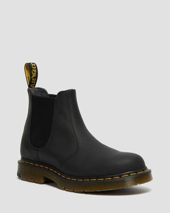 Dámské Chelsea Boty Dr Martens 2976 DM's Wintergrip Černé | EXULY-0539