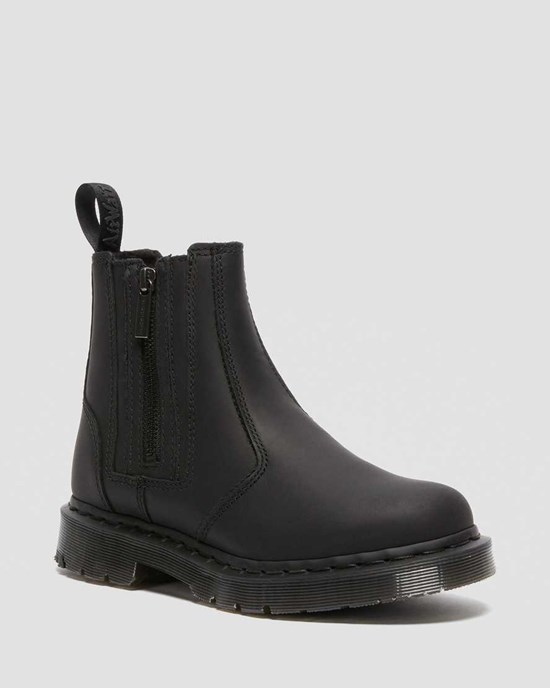 Dámské Chelsea Boty Dr Martens 2976 DM's Wintergrip Zip Černé | VPUQX-4072