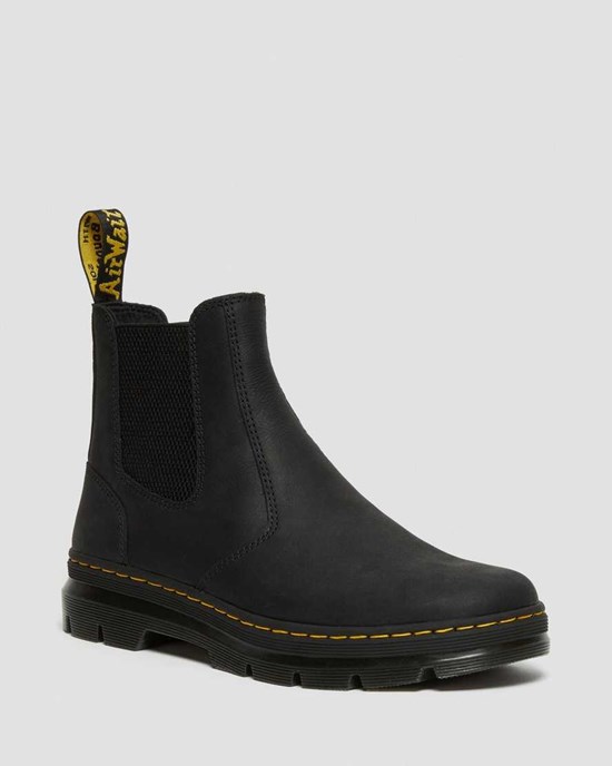 Dámské Chelsea Boty Dr Martens 2976 Læder Běžné Černé | GXECW-1953