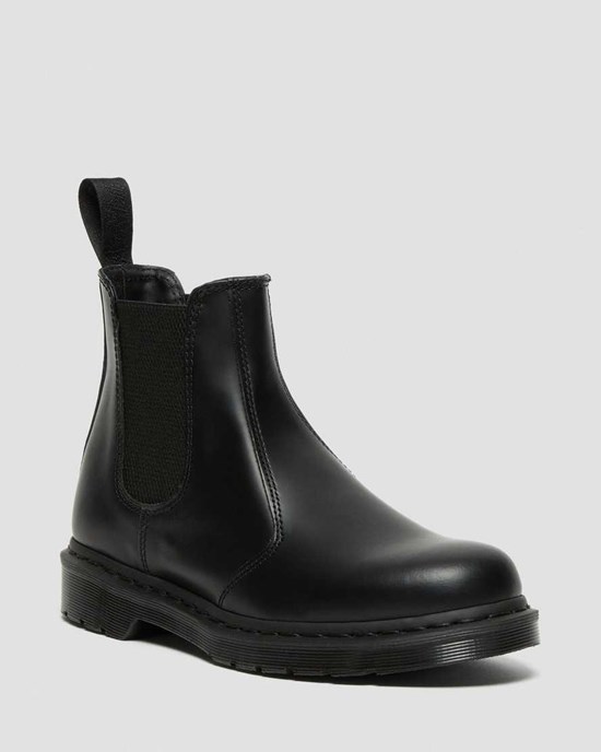 Dámské Chelsea Boty Dr Martens 2976 Mono Smooth Læder Černé | QOCJB-7583