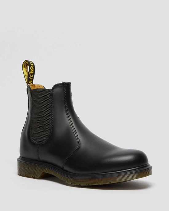 Dámské Chelsea Boty Dr Martens 2976 Smooth Læder Černé | TEYHK-6053