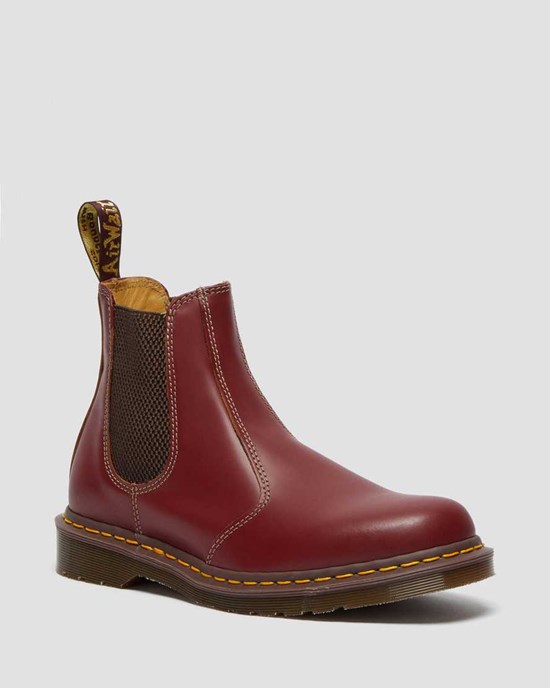 Dámské Chelsea Boty Dr Martens 2976 Vintage Made In England Červené | YJXSM-3786