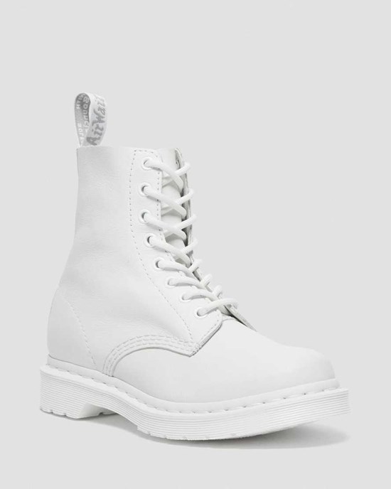 Dámské Kotníkové Boty Dr Martens 1460 Pascal Mono Bílé | FEIVD-4328