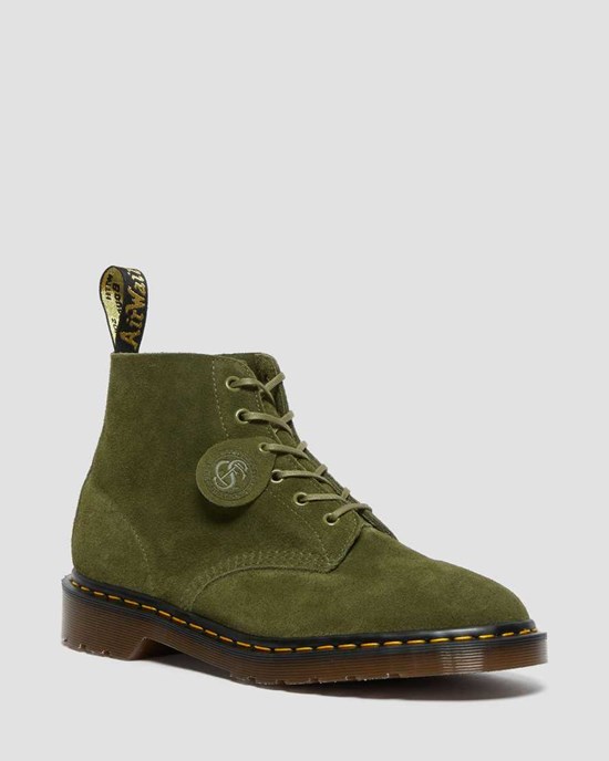 Dámské Šněrovací Boty Dr Martens 101 Semišové Zelene | LCNDB-1842