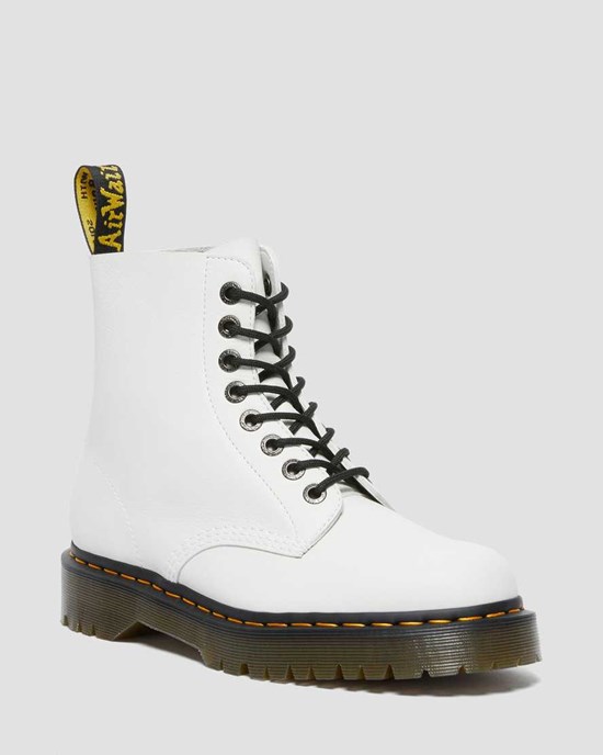 Dámské Šněrovací Boty Dr Martens 1460 Pascal Bex Pisa Læder Bílé | REVMY-1067