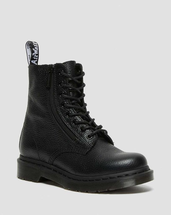 Pánské Boty Dr Martens 1460 Pascal Læder Zip Up Černé | DAWBP-2907