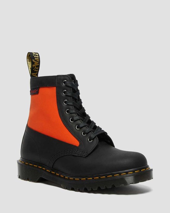 Pánské Kotníkové Boty Dr Martens 1460 Panel Made in England Læder Černé | DQUWG-0623