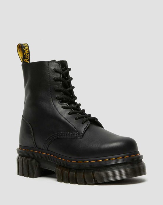 Pánské Kotníkové Boty Dr Martens Audrick Nappa Læder Platformy Černé | NJYVK-1750