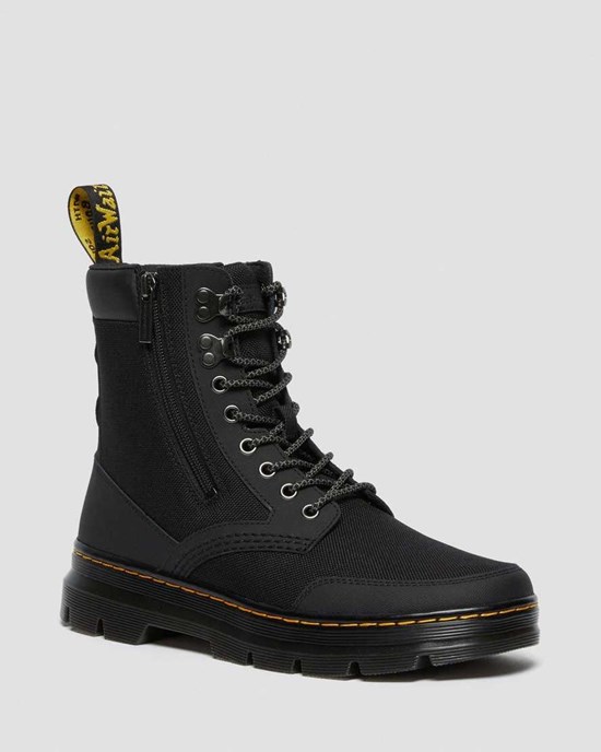 Pánské Kotníkové Boty Dr Martens Combs Zip Černé | MECLF-4902