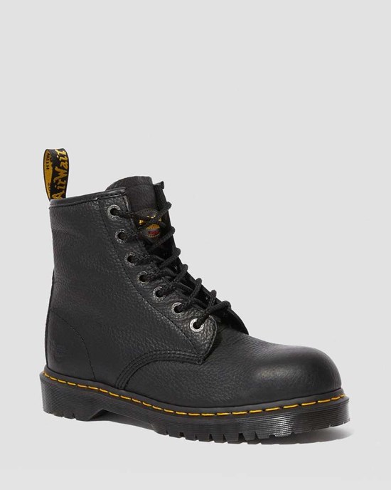 Pánské Kotníkové Boty Dr Martens Icon 7B10 Læder Steel Špicí Pracovní Černé | XJSMQ-2561