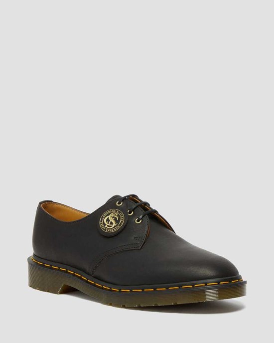 Pánské Oxfordky Dr Martens 1461 Made in England Classic Oil Læder Černé | HDJXR-7851