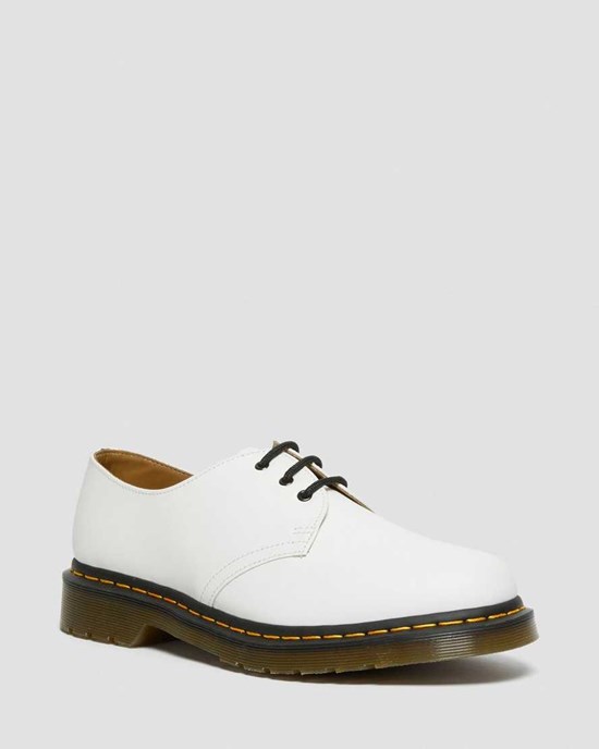 Pánské Oxfordky Dr Martens 1461 Smooth Læder Bílé | LHFOR-0518