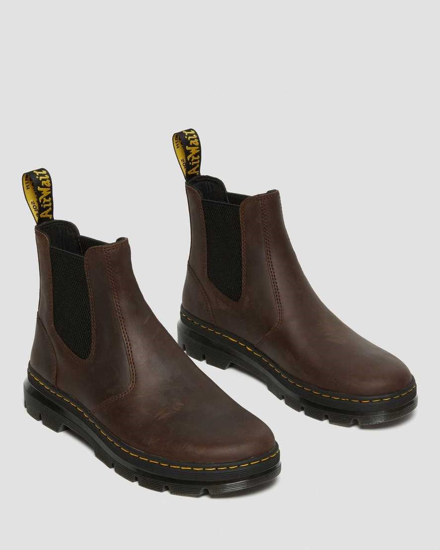 Dámské Boty Casual Dr Martens Embury Crazy Horse Læder Hnědé | IFVUA-9642