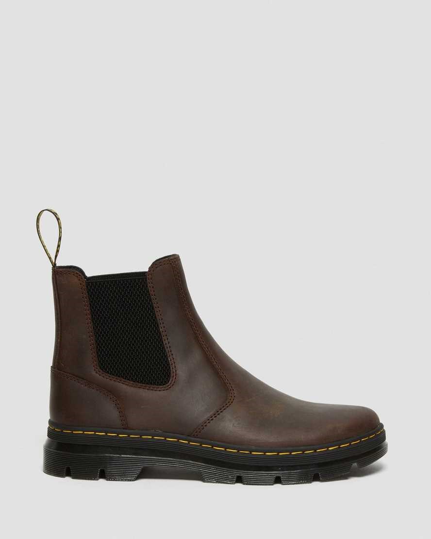 Dámské Boty Casual Dr Martens Embury Crazy Horse Læder Hnědé | IFVUA-9642