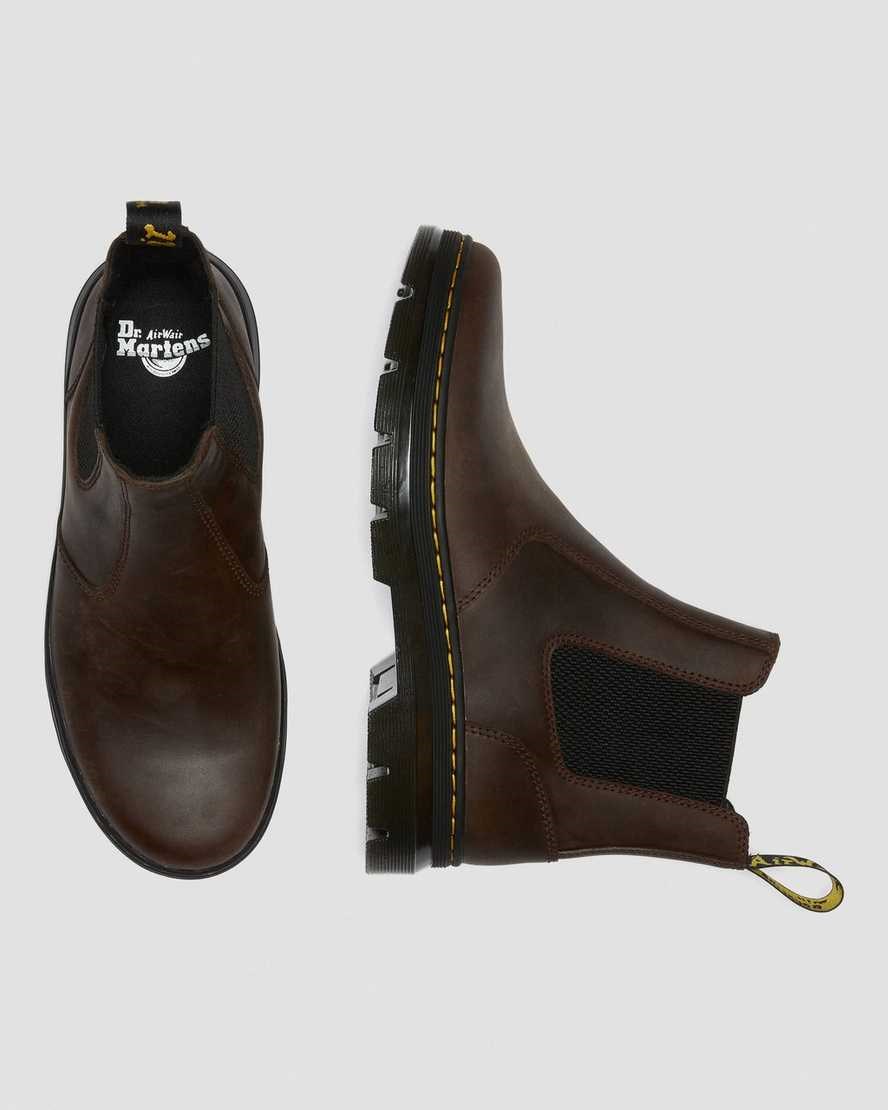 Dámské Boty Casual Dr Martens Embury Crazy Horse Læder Hnědé | IFVUA-9642