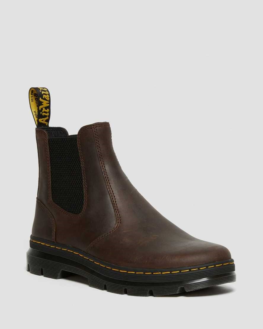 Dámské Boty Casual Dr Martens Embury Crazy Horse Læder Hnědé | IFVUA-9642