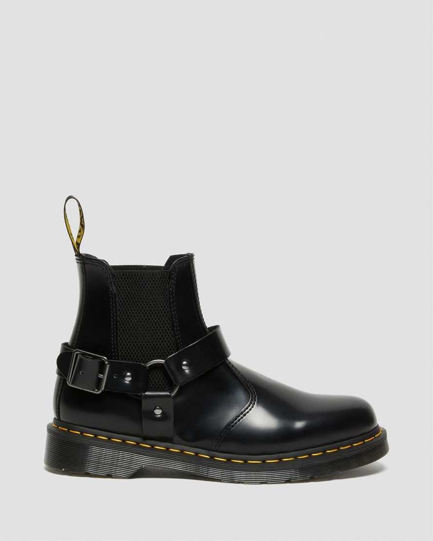 Dámské Chelsea Boty Dr Martens Wincox Smooth Læder Černé | POBQA-1826