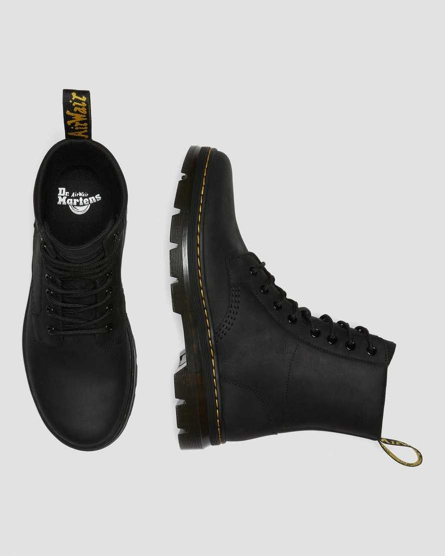 Dámské Šněrovací Boty Dr Martens Combs Læder Černé | MXSCU-5934