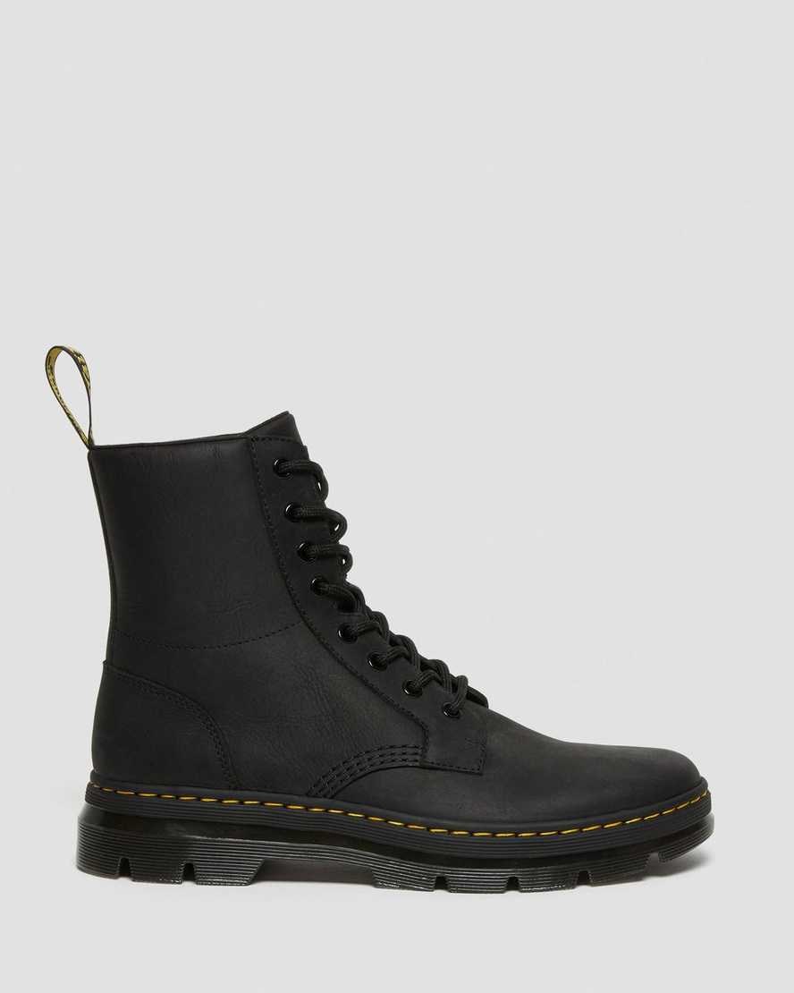 Dámské Šněrovací Boty Dr Martens Combs Læder Černé | MXSCU-5934