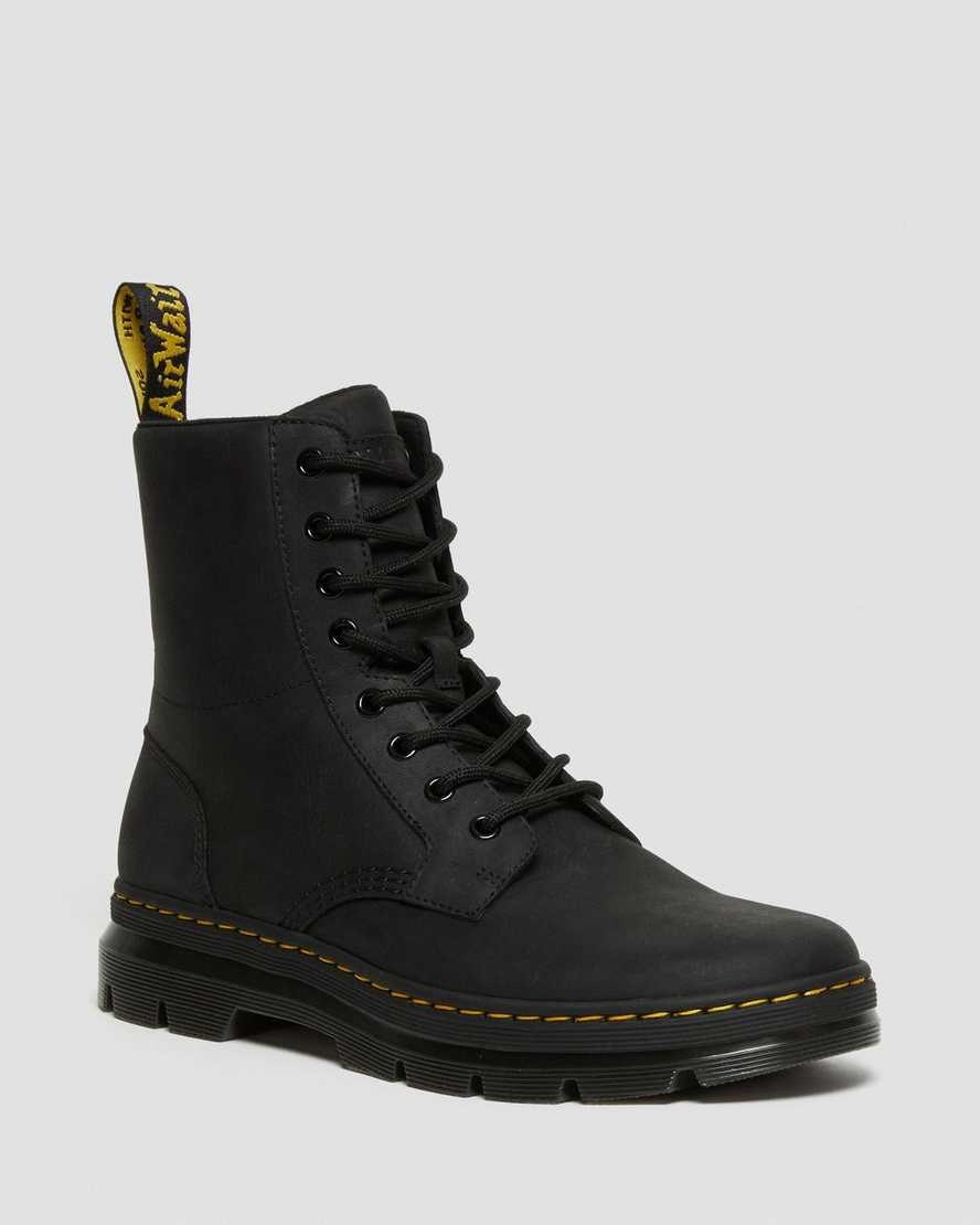 Dámské Šněrovací Boty Dr Martens Combs Læder Černé | MXSCU-5934