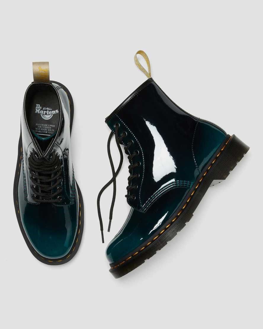 Dámské Šněrovací Boty Dr Martens Vegan 1460 Gloss Černé | OCXQZ-7965