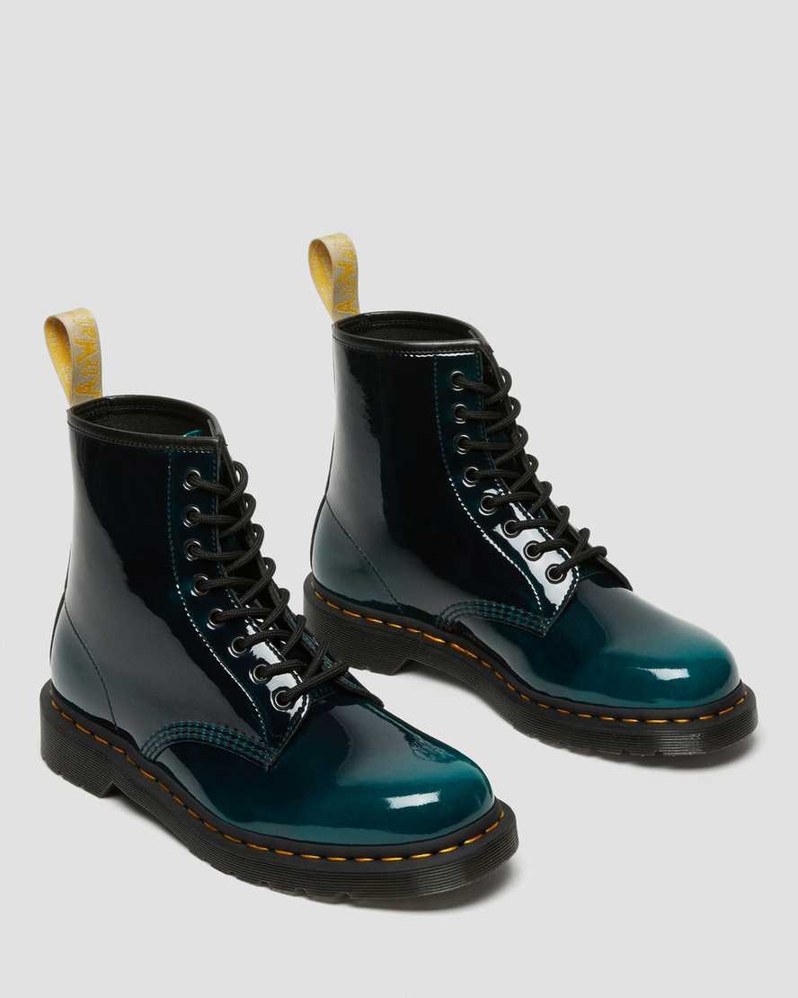 Dámské Šněrovací Boty Dr Martens Vegan 1460 Gloss Černé | OCXQZ-7965