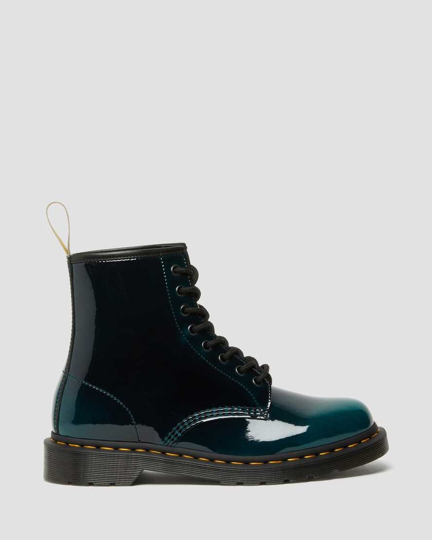 Dámské Šněrovací Boty Dr Martens Vegan 1460 Gloss Černé | OCXQZ-7965