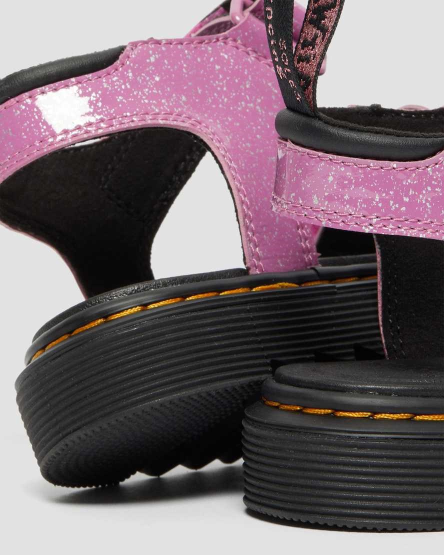 Dětské Glitter Sandals Dr Martens Junior Klaire Růžové | VNBSA-4386