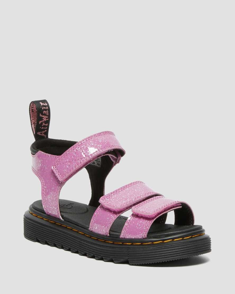 Dětské Glitter Sandals Dr Martens Junior Klaire Růžové | VNBSA-4386