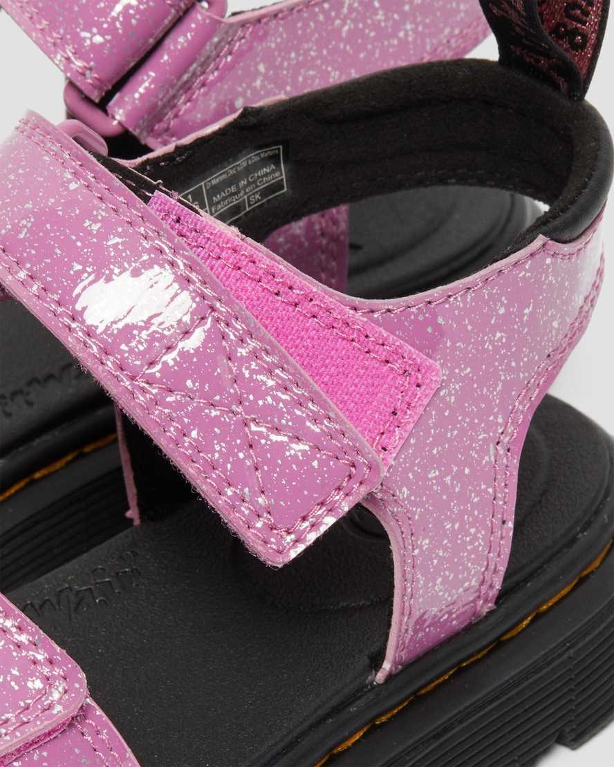 Dětské Glitter Sandals Dr Martens Junior Klaire Růžové | VNBSA-4386