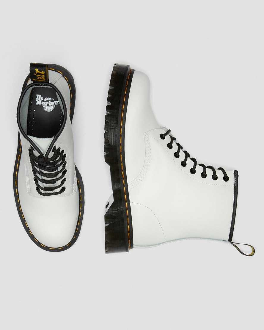 Pánské Kotníkové Boty Dr Martens 1460 Bex Smooth Læder Bílé | QSORI-5074