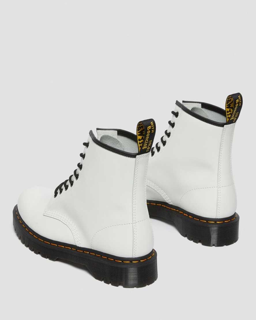 Pánské Kotníkové Boty Dr Martens 1460 Bex Smooth Læder Bílé | QSORI-5074