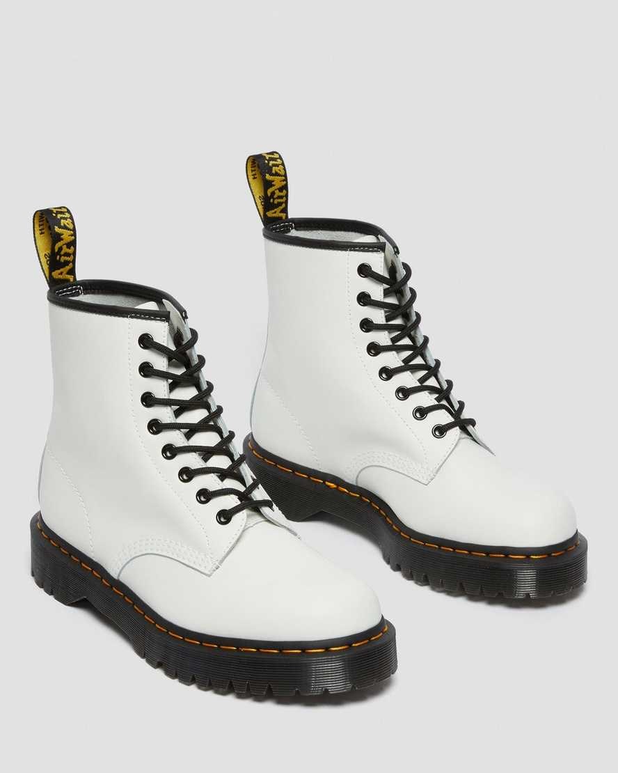 Pánské Kotníkové Boty Dr Martens 1460 Bex Smooth Læder Bílé | QSORI-5074