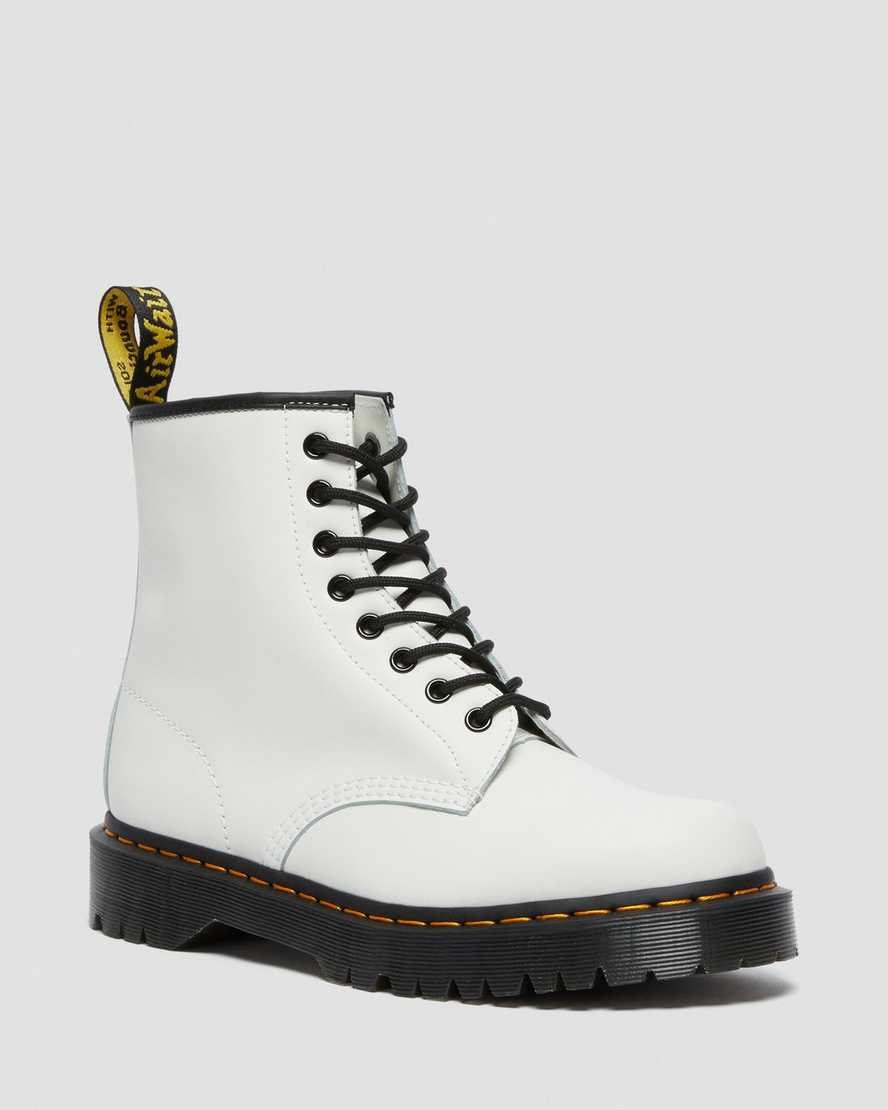 Pánské Kotníkové Boty Dr Martens 1460 Bex Smooth Læder Bílé | QSORI-5074