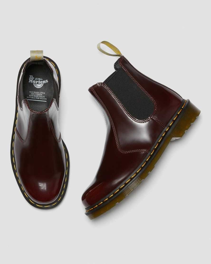 Pánské Kotníkové Boty Dr Martens Vegan 2976 Červené | PUVNZ-4820