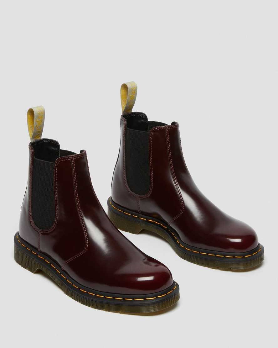 Pánské Kotníkové Boty Dr Martens Vegan 2976 Červené | PUVNZ-4820