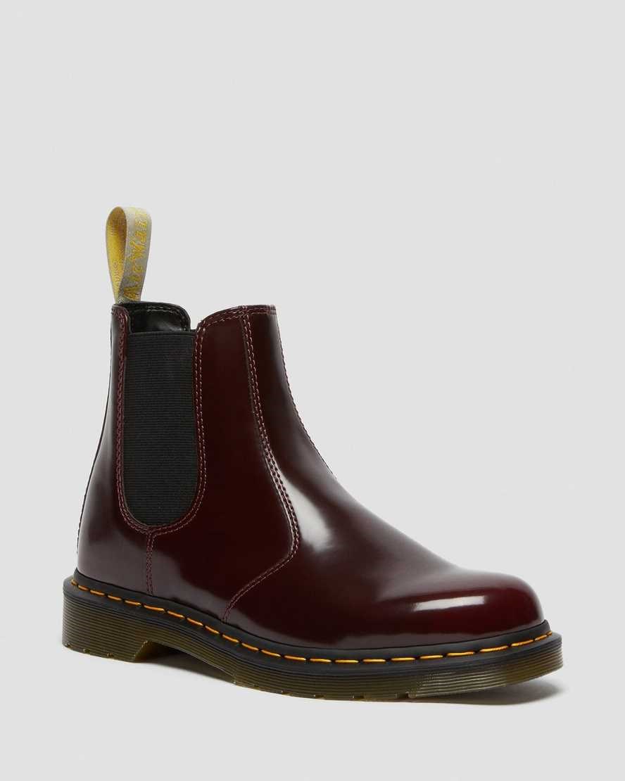 Pánské Kotníkové Boty Dr Martens Vegan 2976 Červené | PUVNZ-4820